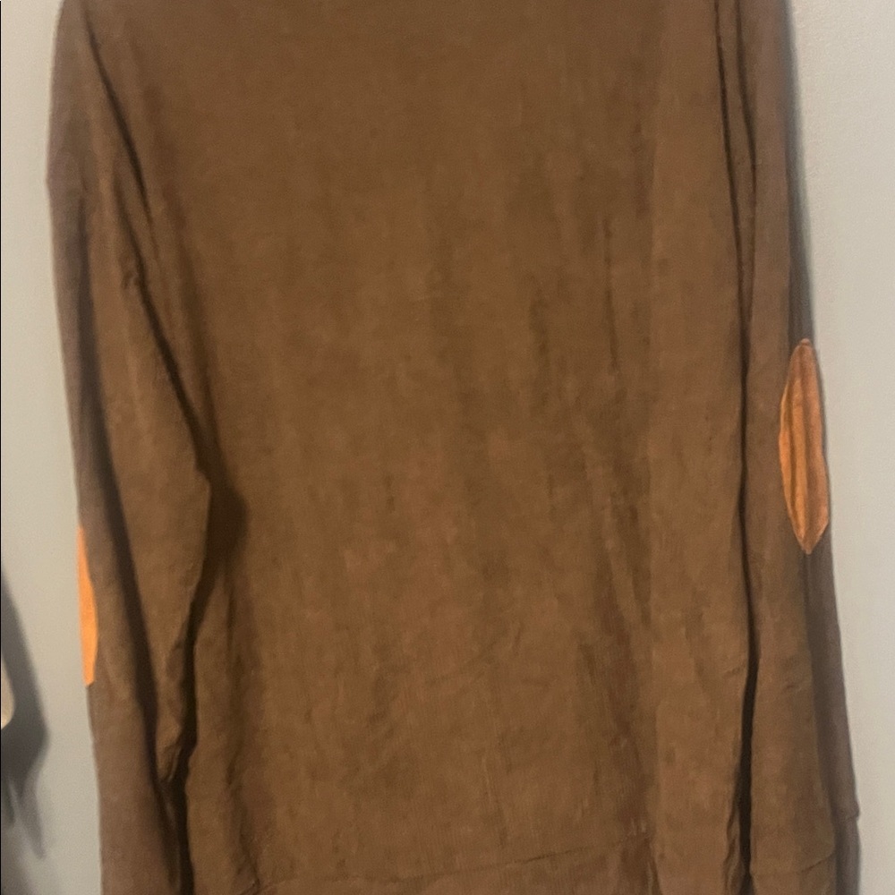 Carhartt Brown Corduroy type Pullover with Elbow patches - Picture 3 of 5
